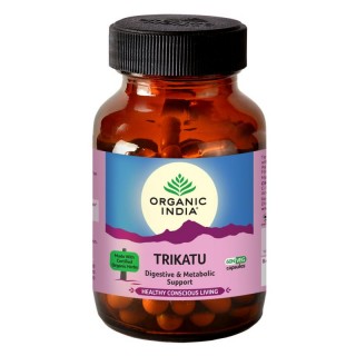Organic India TRIKATU Piper longum Linn, 60 Veg Capsules, Digestive & Metabolic Support